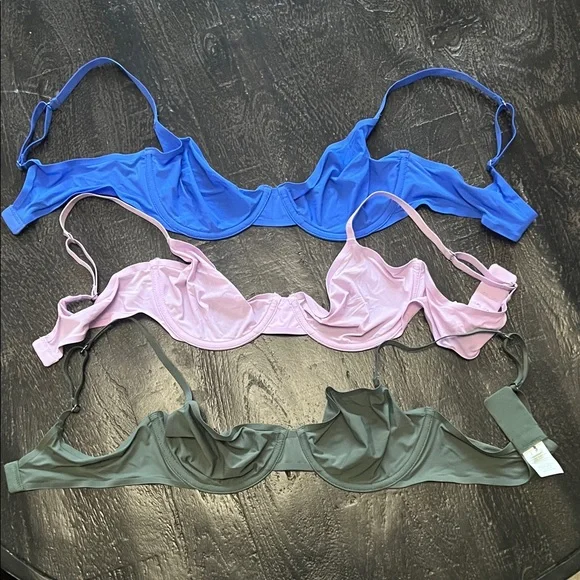 Smoothez Aerie Blue, Pink, and Green Bras Set - Picture 1 of 4